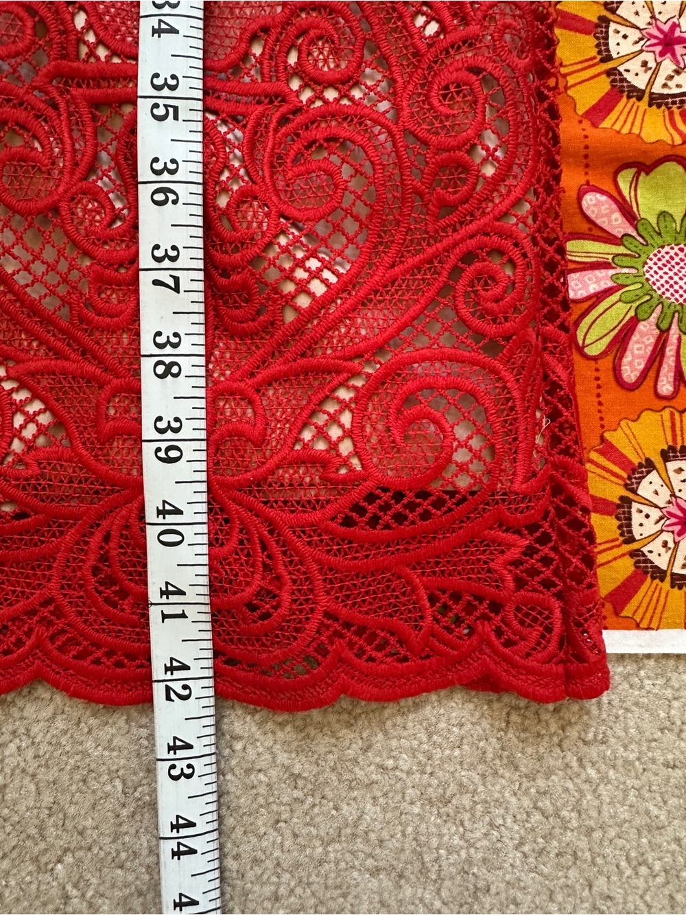 STYLESTALKER Red Lace Overlay Dress - Picture 10 of 14